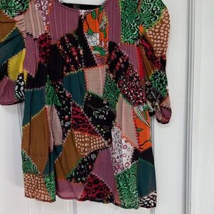 Fate Multicolor Patchwork Blouse
